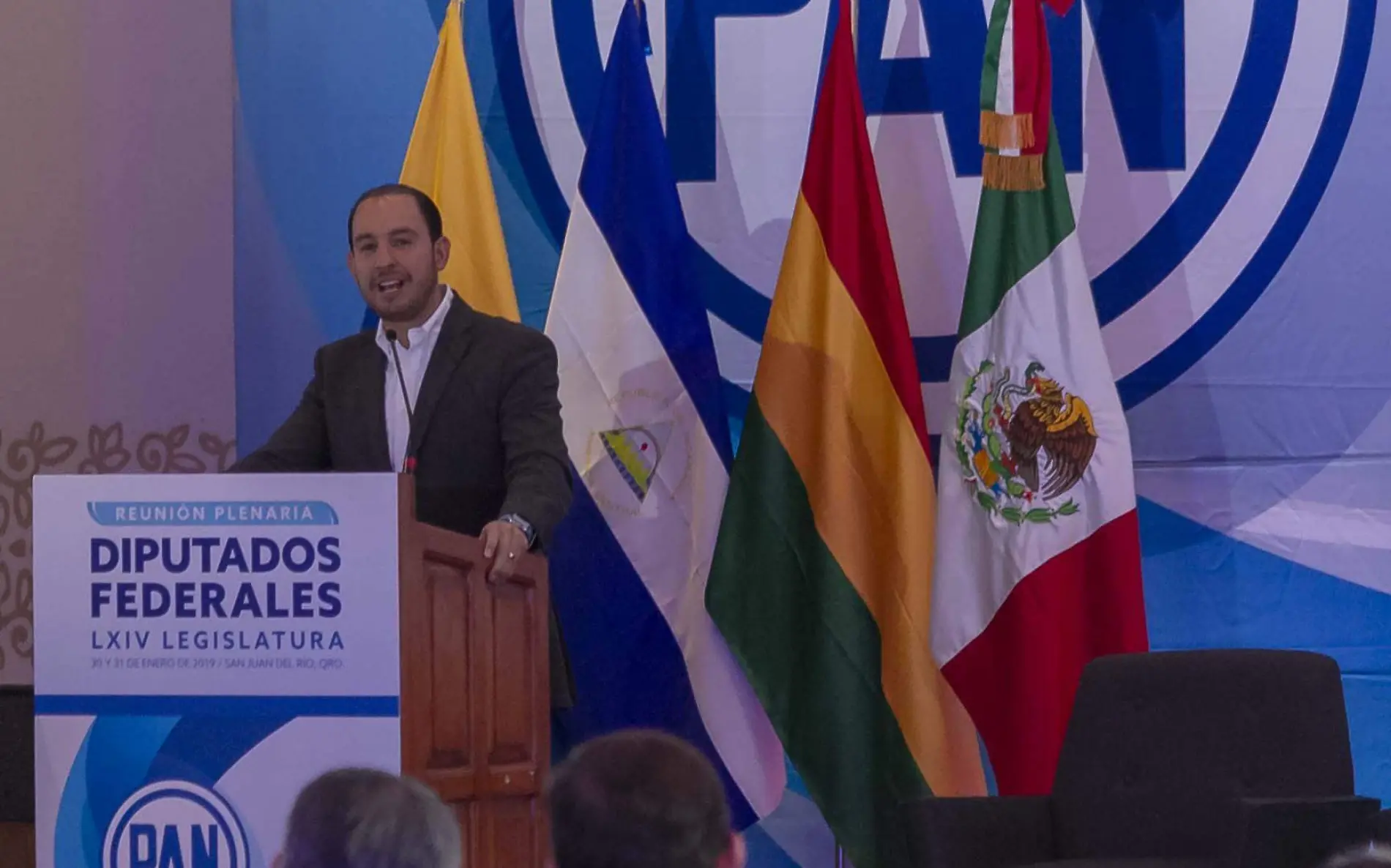 Marko Cortés Mendoza, líder del Partido Acción Nacional (PAN). Foto César Ortiz